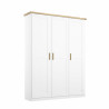 Armoire scandinave 141 cm blanc/chêne Fabrizio