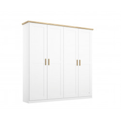 Armoire scandinave 186 cm blanc/chêne Fabrizio