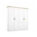 Armoire scandinave 186 cm blanc/chêne Fabrizio