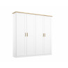 Armoire scandinave 186 cm blanc/chêne Fabrizio