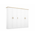 Armoire scandinave 231 cm blanc/chêne Fabrizio