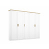 Armoire scandinave 231 cm blanc/chêne Fabrizio