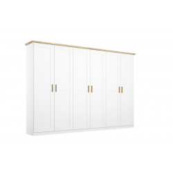 Armoire scandinave 276 cm blanc/chêne Fabrizio