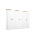 Armoire scandinave 276 cm blanc/chêne Fabrizio