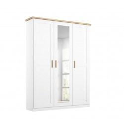 Armoire scandinave 141 cm blanc/chêne Fabrizio I