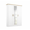 Armoire scandinave 141 cm blanc/chêne Fabrizio I