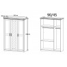 Armoire scandinave 141 cm blanc/chêne Fabrizio I