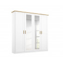 Armoire scandinave 186 cm blanc/chêne Fabrizio I