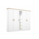 Armoire scandinave 231 cm blanc/chêne Fabrizio I