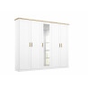 Armoire scandinave 231 cm blanc/chêne Fabrizio I