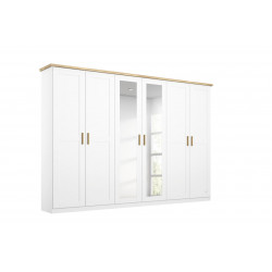 Armoire scandinave 276 cm blanc/chêne Fabrizio I