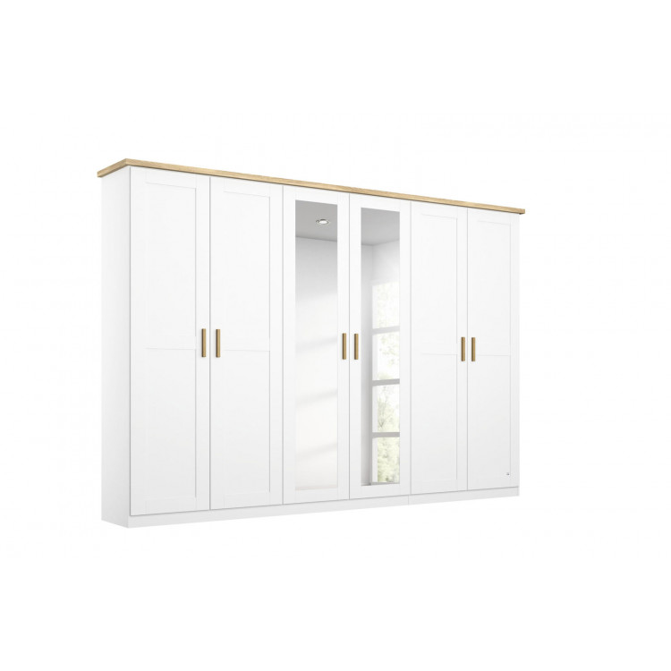 Armoire scandinave 276 cm blanc/chêne Fabrizio I