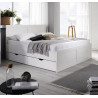 Lit adulte scandinave chêne/blanc Fabrizio