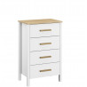 Chiffonnier scandinave 54 cm chêne/blanc Fabrizio I