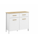 Commode scandinave 100 cm chêne/blanc Fabrizio II