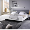 Lit adulte contemporain blanc Holly