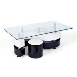 Table basse moderne en verre Cyrielle