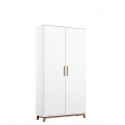 Armoire scandinave blanc/chêne Edisson