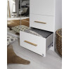 Armoire adulte scandinave 226 cm blanc/chêne Edisson