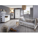 Chambre bébé scandinave blanc/chêne Edisson