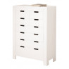 Commode contemporaine en pin massif blanc Cordoba