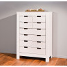 Commode contemporaine en pin massif blanc Cordoba