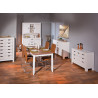 Commode contemporaine en pin massif blanc Cordoba