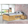 Lit enfant contemporain en pin massif naturel Star