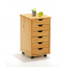 Caisson de bureau style nature en pin massif Limon