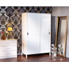 Armoire contemporaine en pin massif blanc Marianne