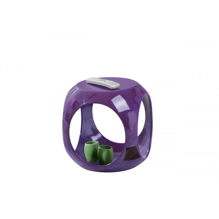 Table d'appoint carrée design violette Nano