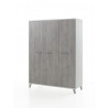 Armoire bébé contemporaine 151 cm blanc/chêne Sonia