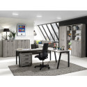 Ensemble de bureau contemporain gris Carlos