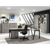 Ensemble de bureau contemporain gris Carlos