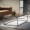 Table basse industrielle en bois 120 cm Selenia