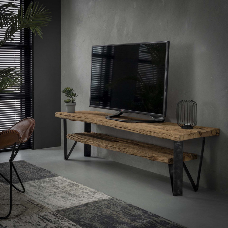 Meuble TV industriel en bois 160 cm Selenia