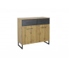 Commode moderne 93 cm chêne/anthracite Sabrina