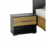 Chambre adulte moderne chêne/anthracite Sierra