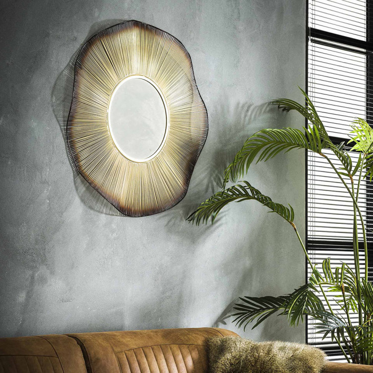 Miroir rond en métal Ø80 cm Arya