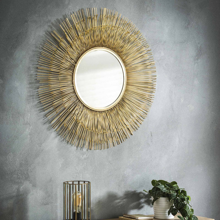 Miroir rond en métal Ø80 cm Noemie