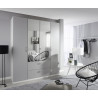 Armoire adulte moderne blanc/gris Oklaoma