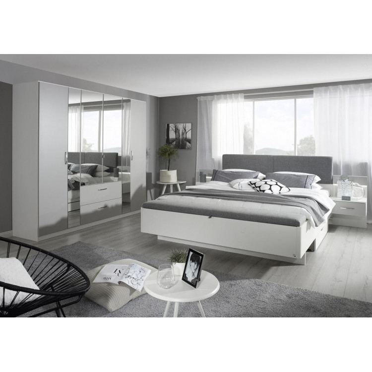 Chambre adulte moderne blanc/gris Oklaoma