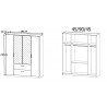 Armoire adulte moderne blanc/gris Oklaoma