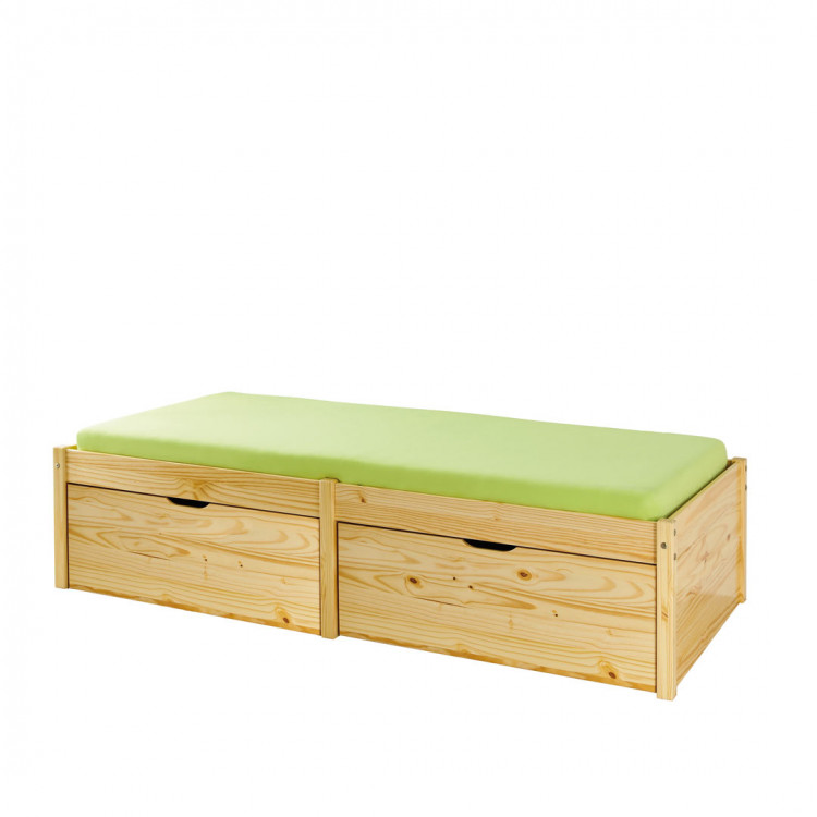 Lit enfant style nature en pin massif Lauriane