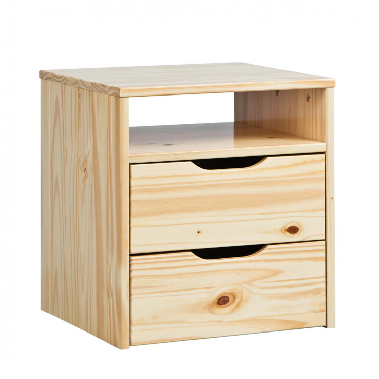 Chevet style nature en pin massif naturel Lauriane