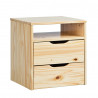 Chevet style nature en pin massif naturel Lauriane