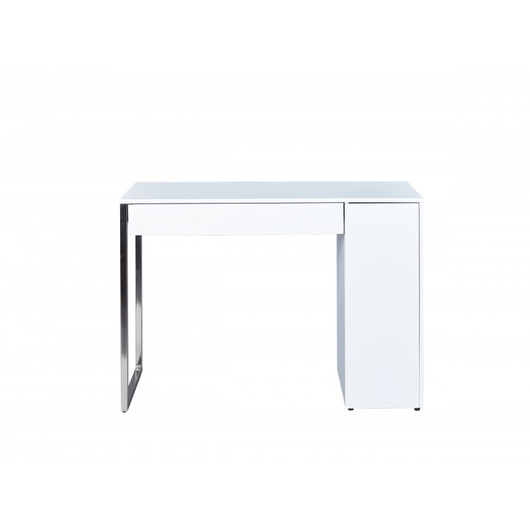 Bureau design en bois blanc mat Swanie