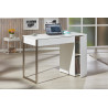 Bureau design en bois blanc mat Swanie