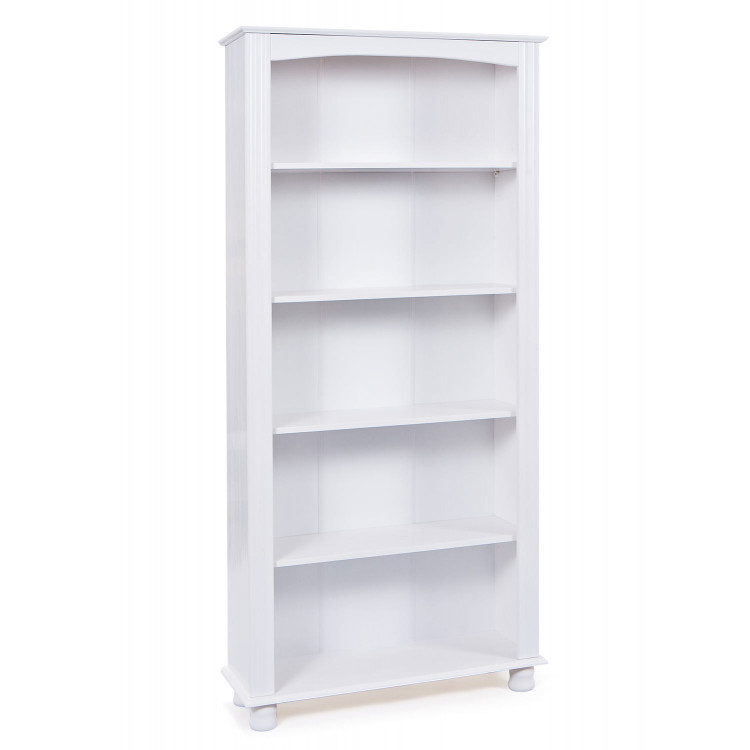 Armoire à Miroir en Pin Massif Blanc ELOBA