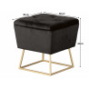 Pouf coffre moderne en velours Tivoli